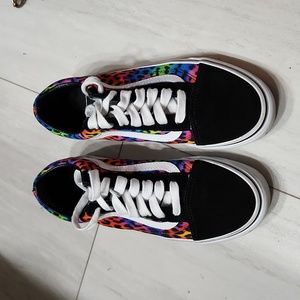 Old Skool Rainbow Cheetah Vans